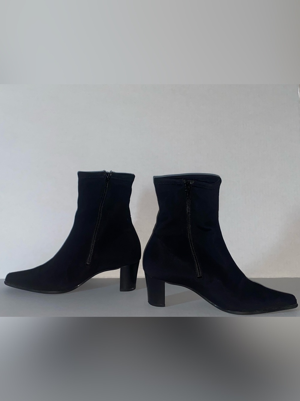 GORE-TEX Black Mid-Heel Zip Ankle Boots
